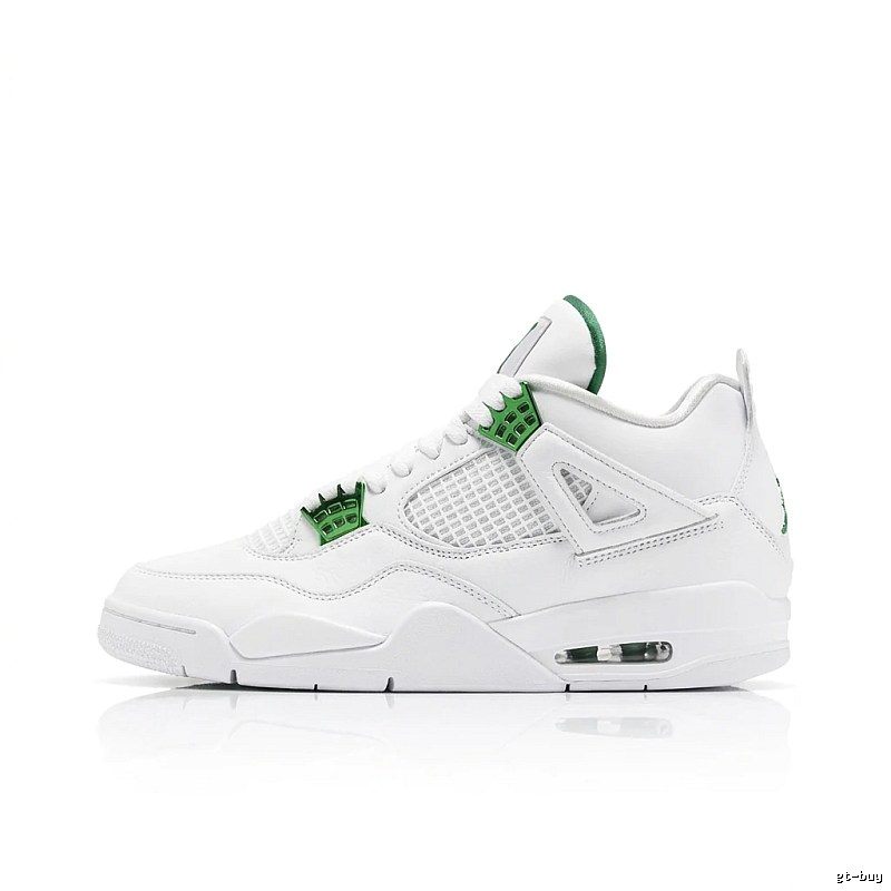Jordan 4th generation trendy and cool style white-green shoes