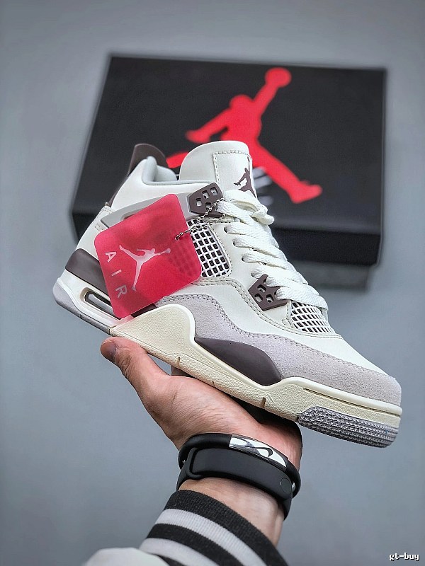 Jordan Basketball High-Tops in White and Gray, Finished with Perforated Toe