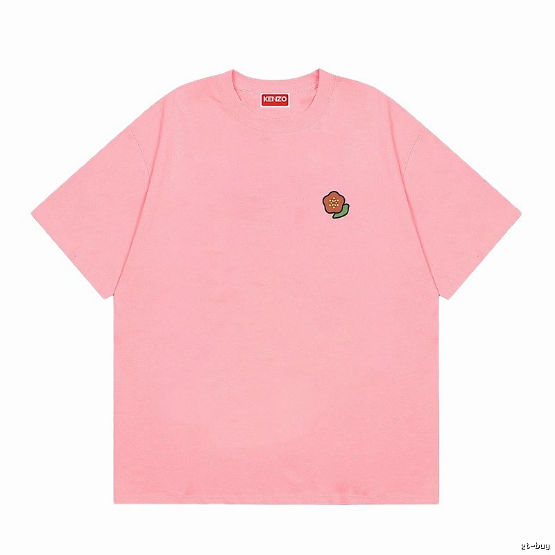 KENZO Begonia Collection Casual Style Pink T-Shirt