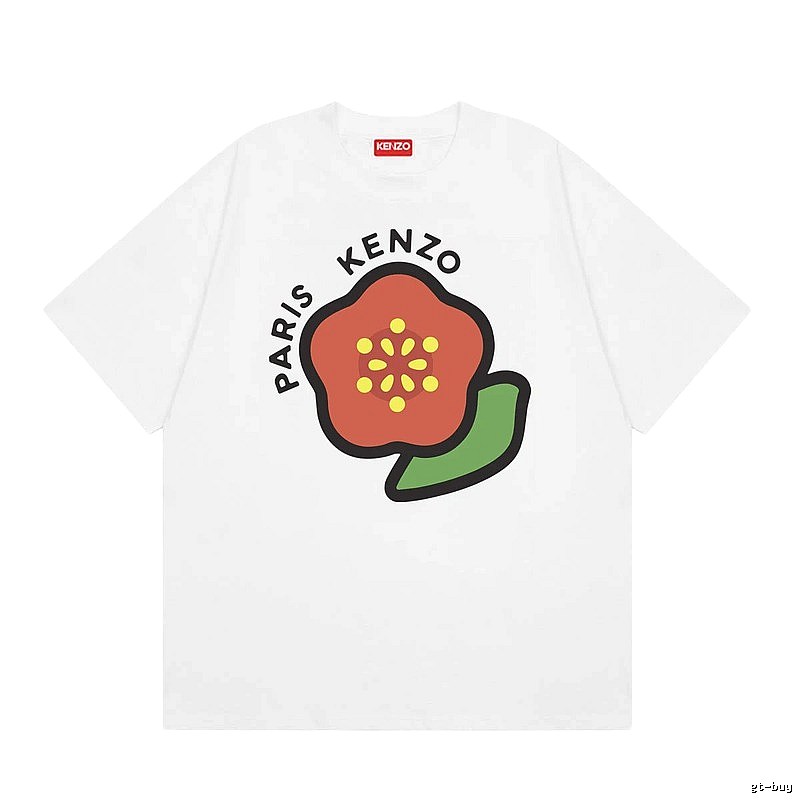 KENZO Crabapple Blossom Casual Style White T-shirt