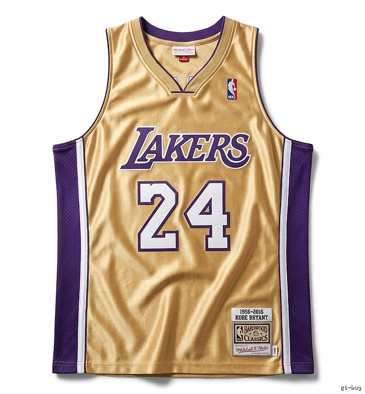 Kobe Lakers retro gold and purple jersey