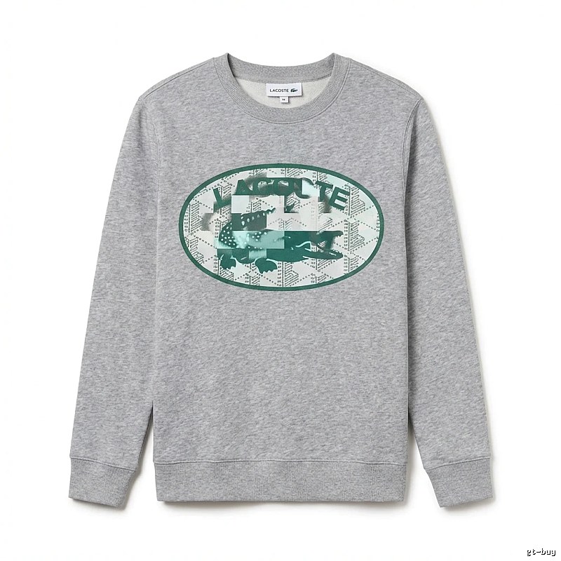 Lacoste retro-style grey sweatshirt