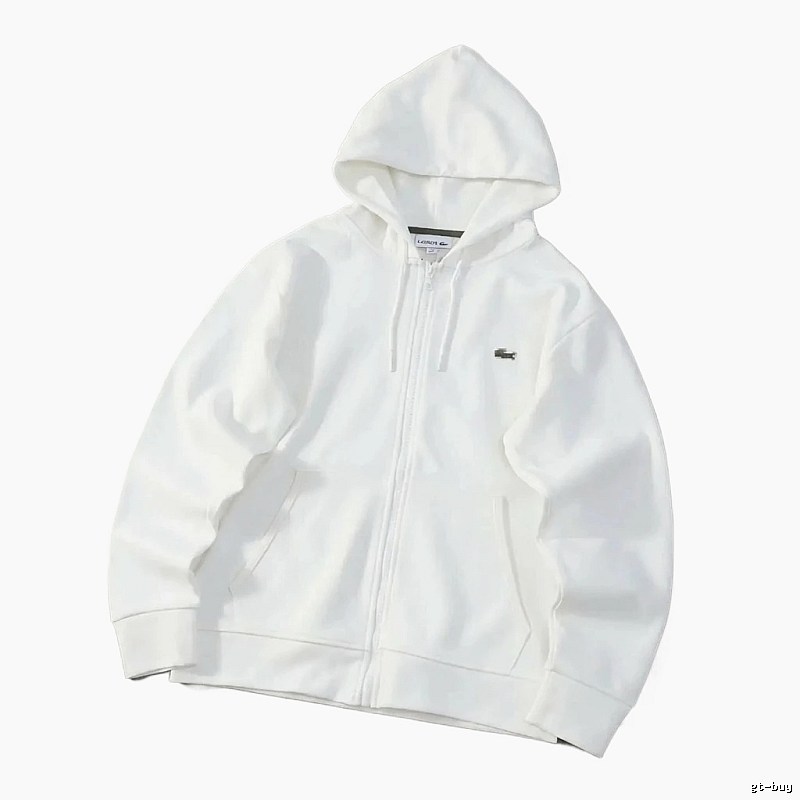 Lacoste simple-style white hoodie