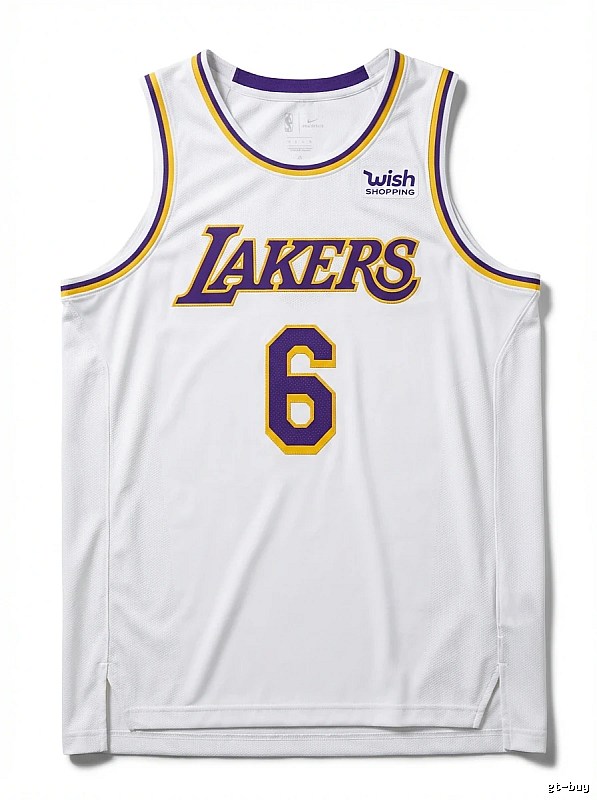 LBJ Lakers No. 6 white jersey