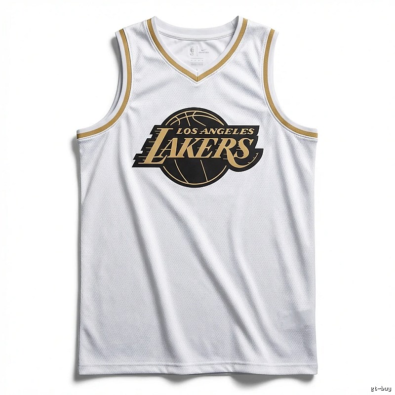 LBJ Lakers white basketball uniform