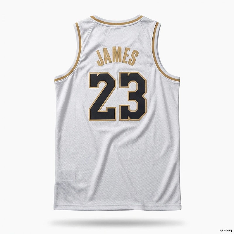LBJ No. 23 basketball wind white jersey