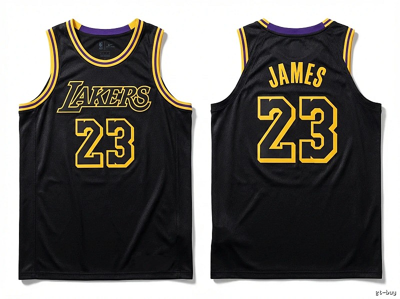 LBJ's No. 23 black jersey of the Lakers.