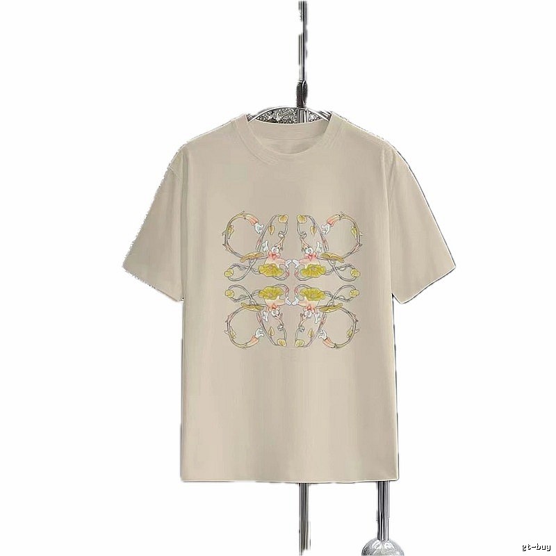 LOEWE Floral Print Casual Off-white T-shirt