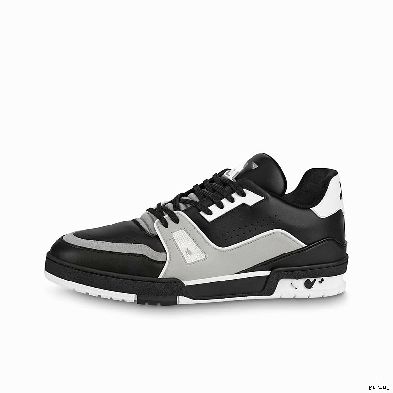 Louis Vuitton black, white and grey sporty style sneakers