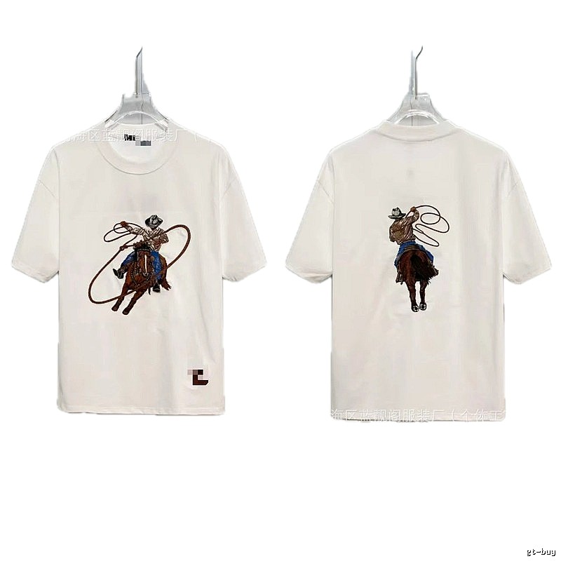 Louis Vuitton Denim Collection Vintage Style White T-Shirt