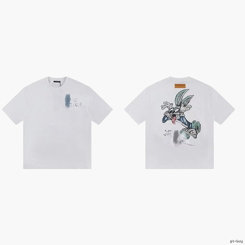 Louis Vuitton Trendy & Cool Cartoon Graffiti White T-Shirt