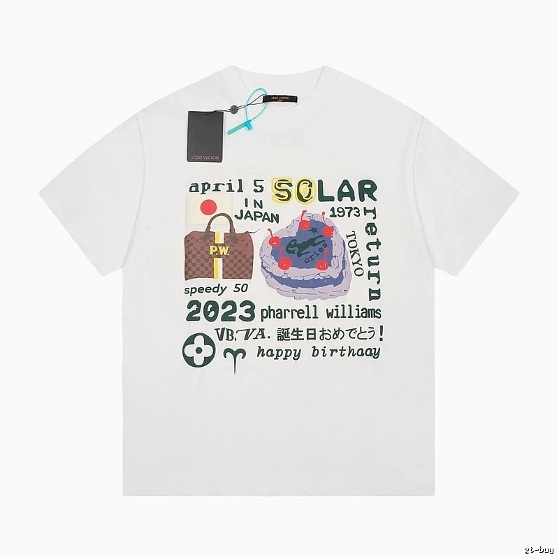 LV Solar Series Retro Style White T-shirt