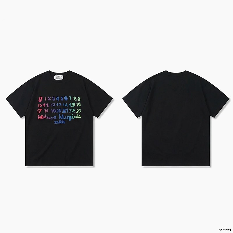 Maison Margiela black T-shirt with digital printing style