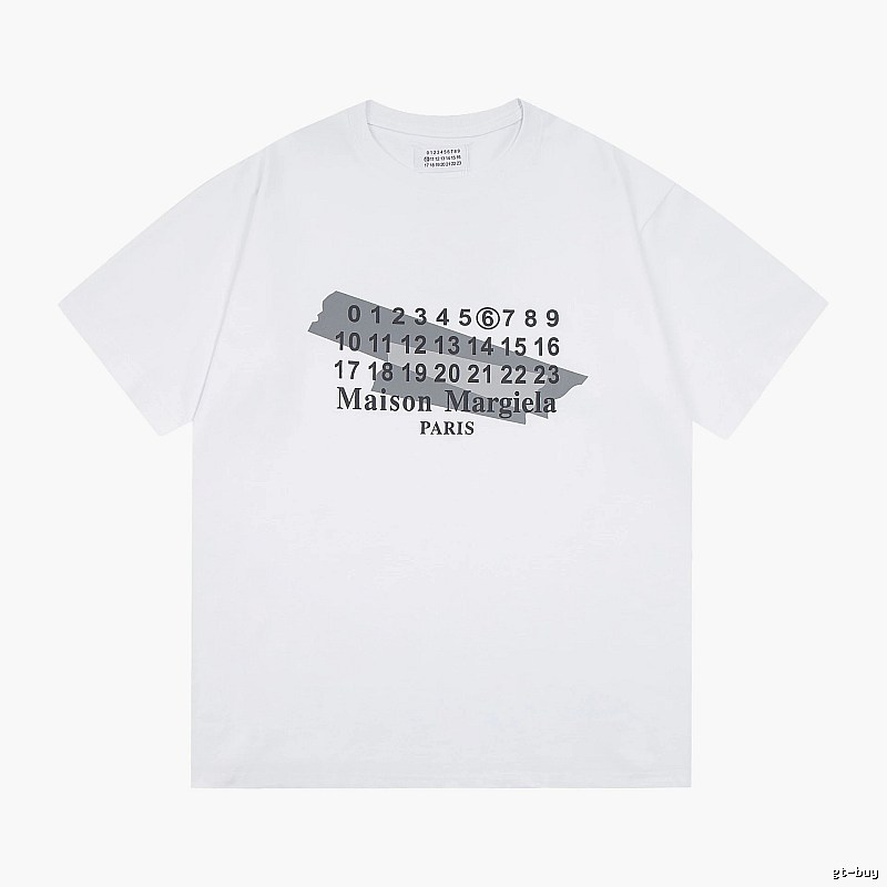 Maison Margiela Digital Print Cool Trendy White T-shirt
