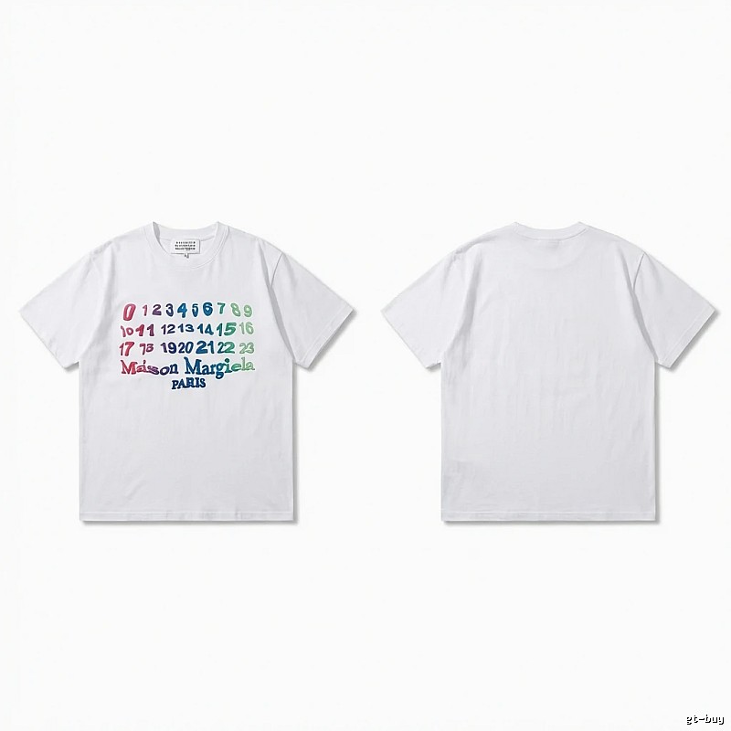 Maison Margiela digital-style white T-shirt