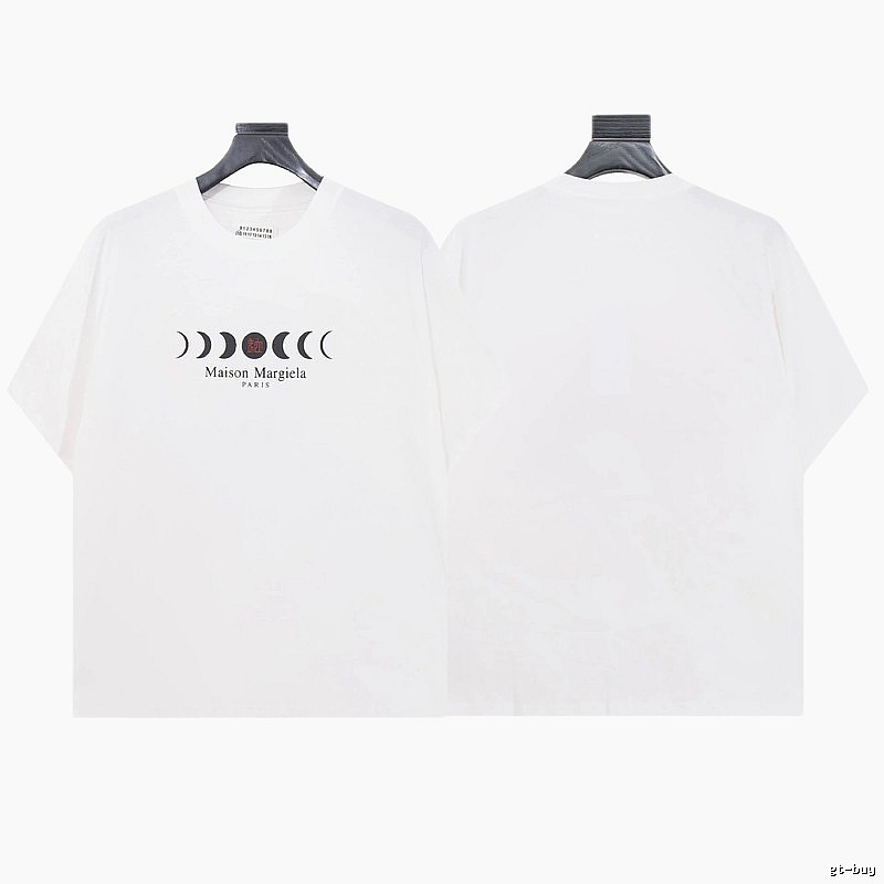 Maison Margiela Lunar Phase Minimalist Style White Short Sleeve T-shirt