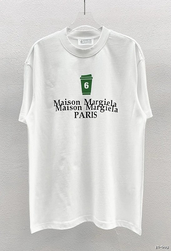 Maison Margiela No.6 Printed Casual White T-Shirt