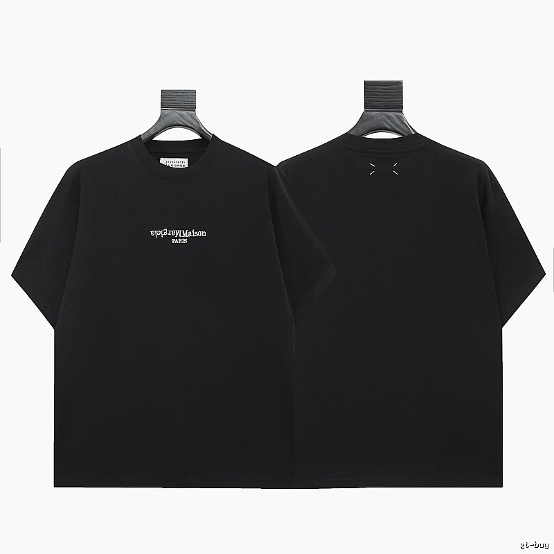 Maison Margiela Stitch Minimalist Style Black Short-sleeve T-shirt