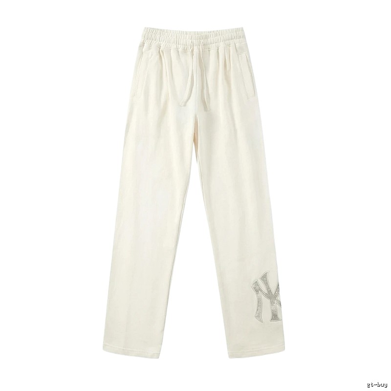 MLB casual style white long trousers