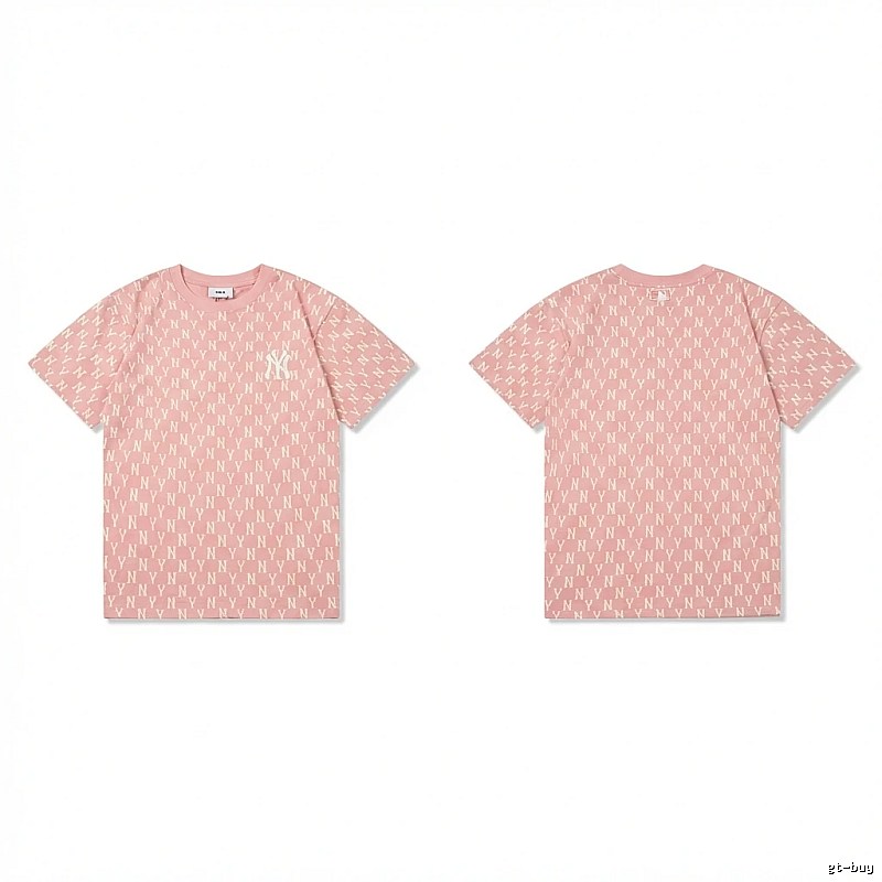 MLB full - print style pink T - shirt