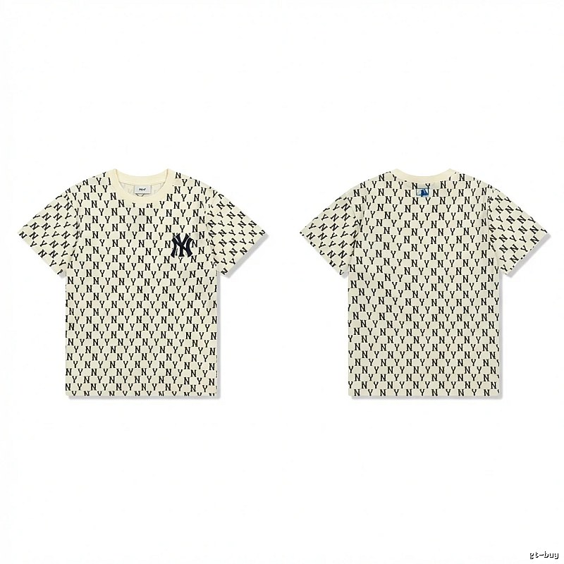 MLB full-print trendy style white T-shirt