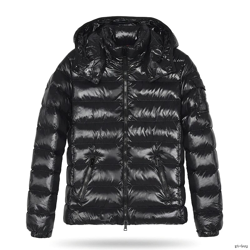 Moncler black shiny down jacket