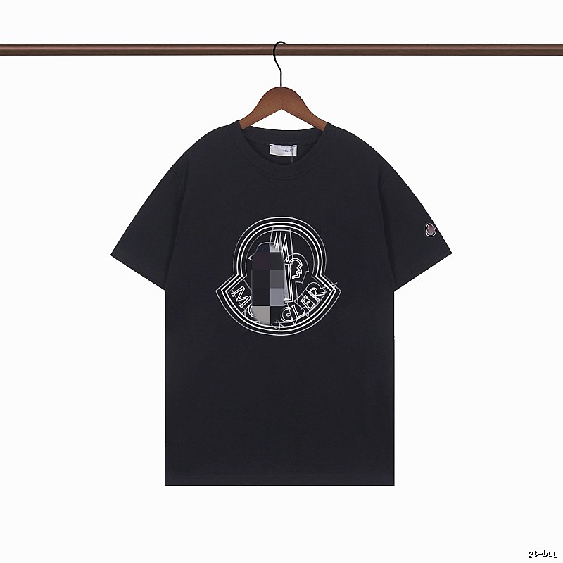 Moncler Classic Logo Casual Black Short-sleeve T-shirt