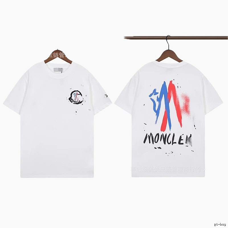 Moncler Graffiti Street Style White Short-sleeve T-shirt