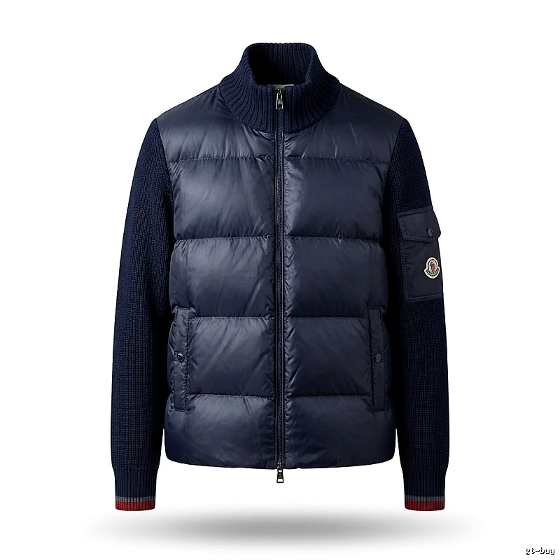Moncler knitted and spliced down jacket