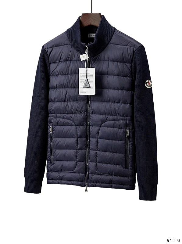 Moncler knitted spliced down jacket