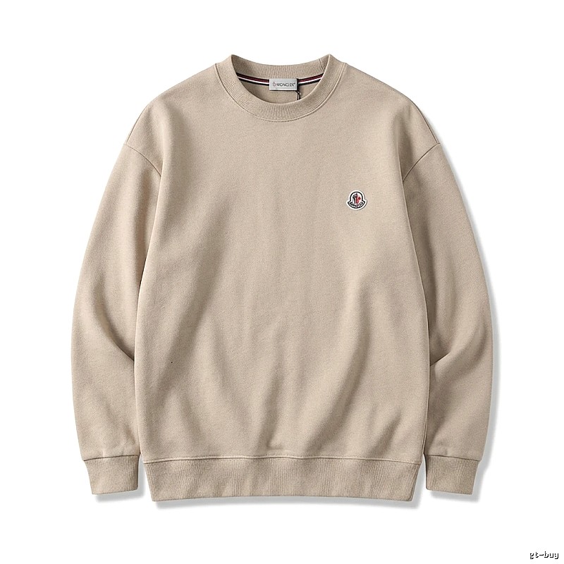 Moncler minimalist style beige sweatshirt