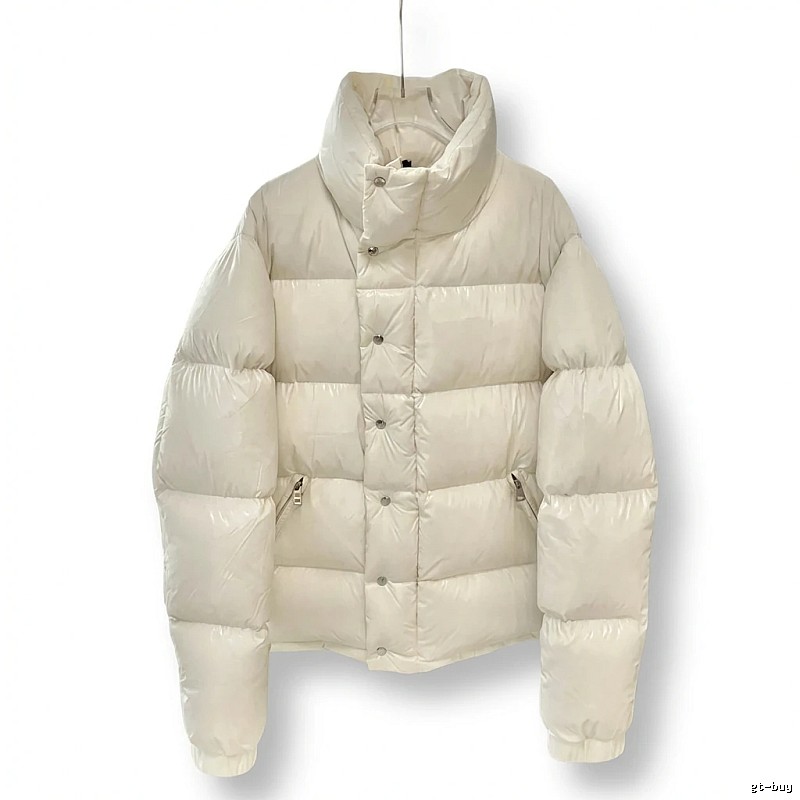 Moncler minimalist style off-white down jacket