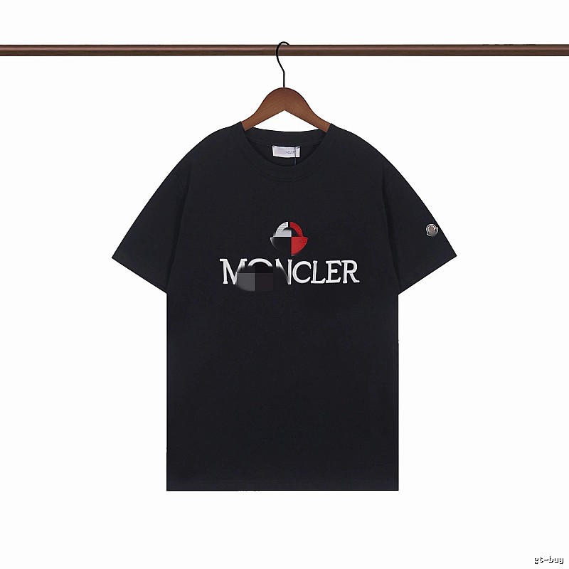 Moncler Printed Casual Black Short-sleeve T-shirt