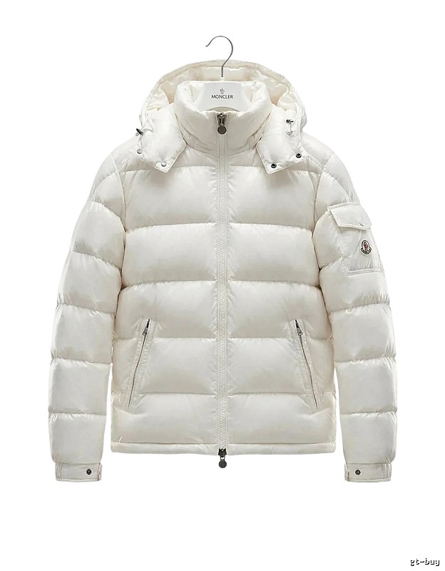 Moncler shiny and fashionable white down jacket