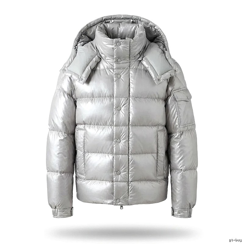 Moncler Silver Shiny Trendy and Cool Down Jacket