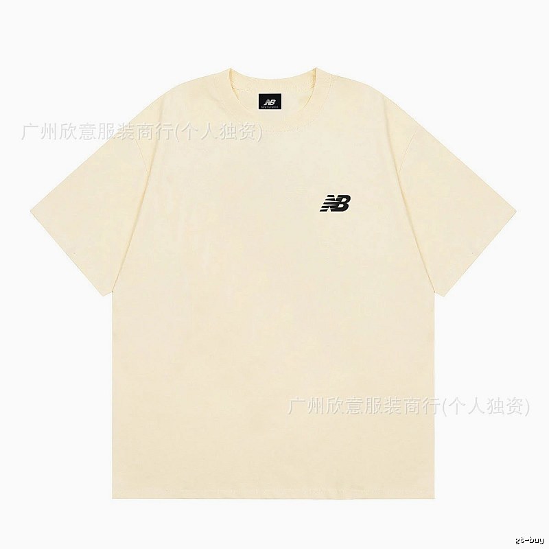 New Balance Casual Minimalist Beige Short-sleeve T-shirt