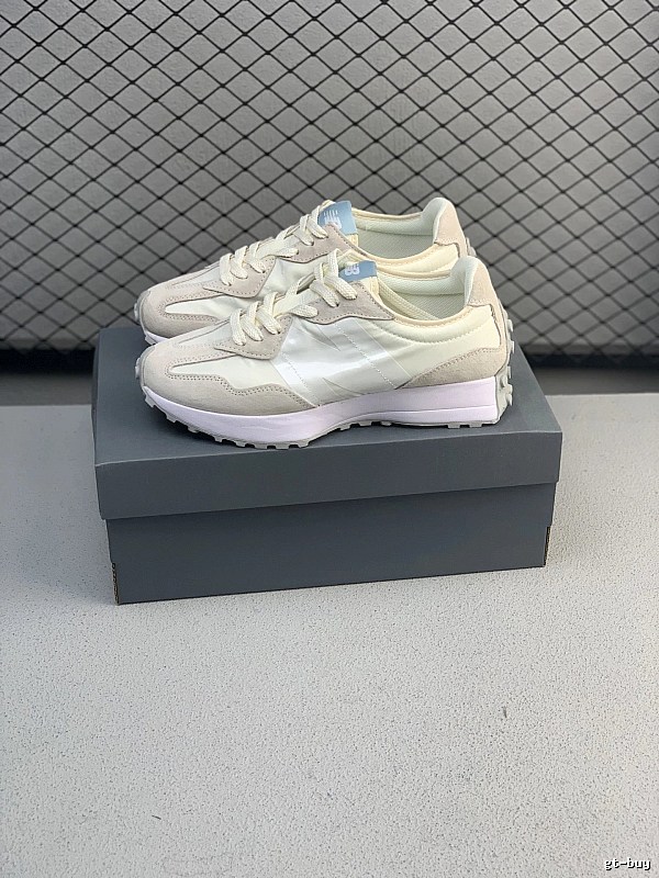 New Balance Cream Retro Runners, Mesh and Overlay Mix