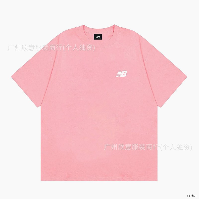 New Balance Minimalist Casual Style Pink Short-sleeve T-shirt