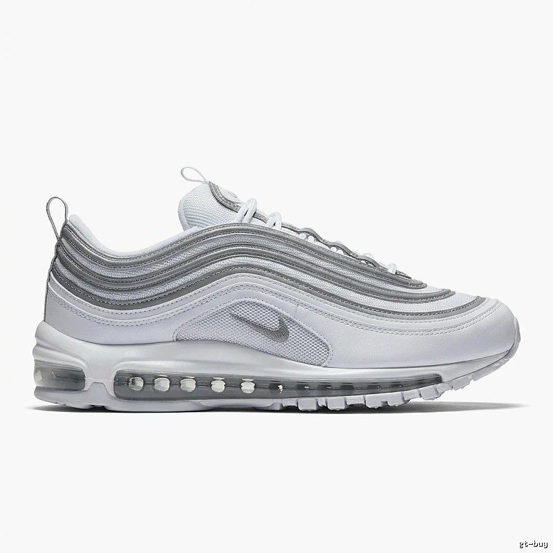 Nike Air Max 97 Silver and White Fashionable Athletic Shoes