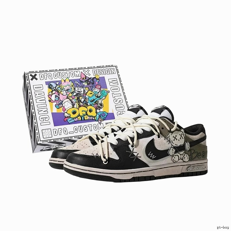 Nike Trendy Black and White Retro Board Shoes