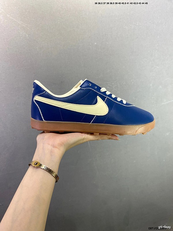 Nike Waffle-Sole Runners, Blue and Cream and Slim Mesh Upper