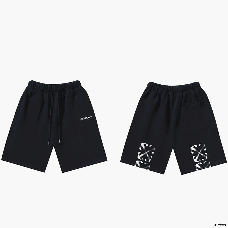 Off-White minimalist style black shorts