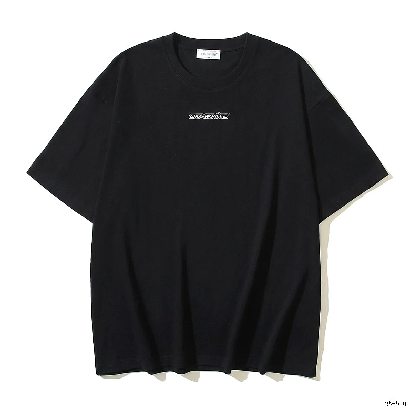Off-White minimalist style black T-shirt