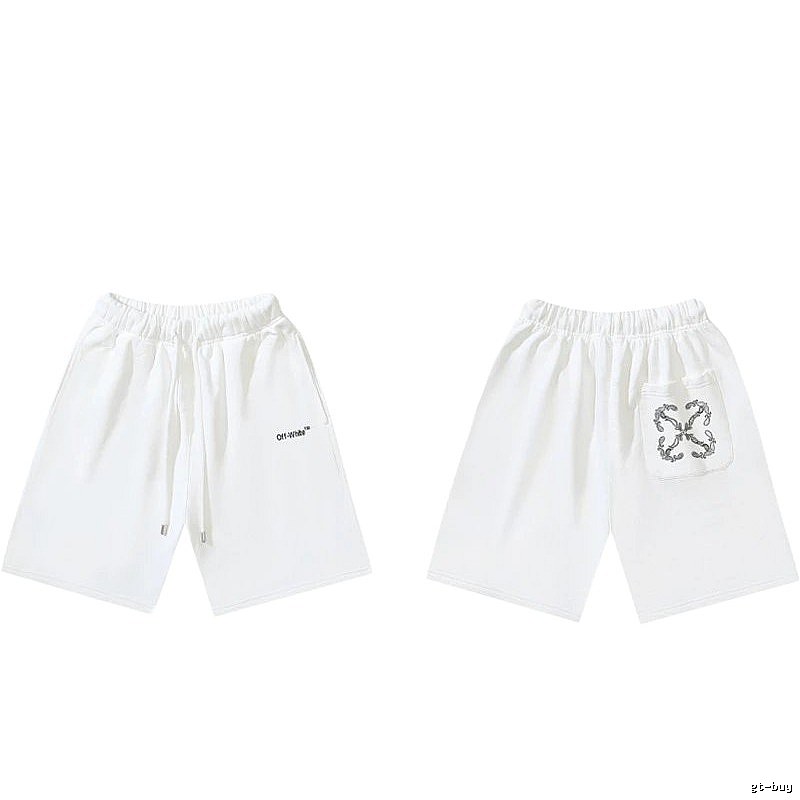 Off-White minimalist style white shorts