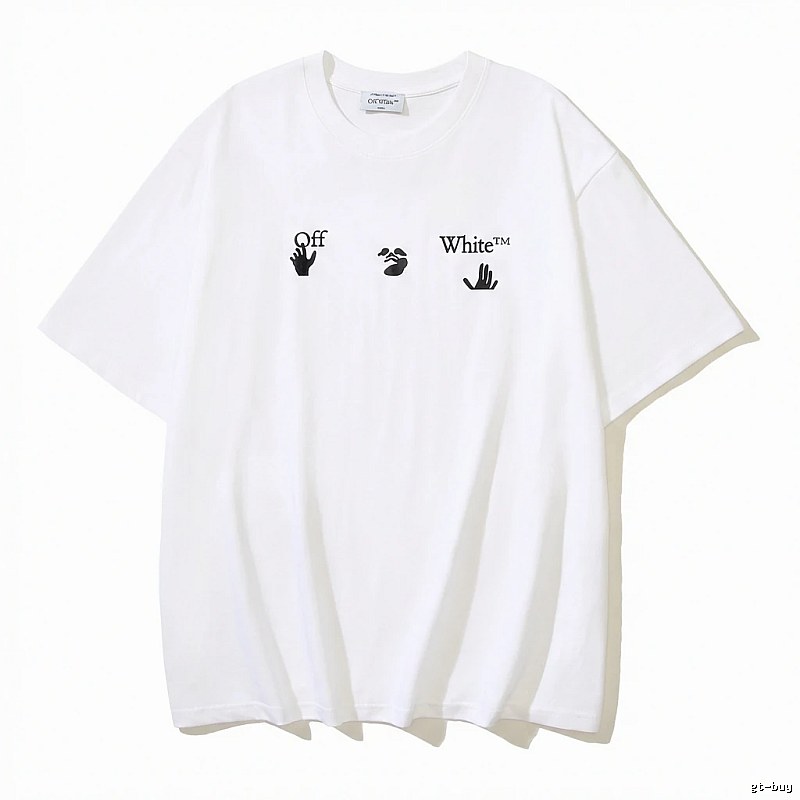 Off-White minimalist style white T-shirt