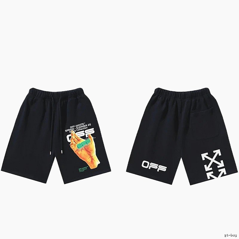 Off-White trendy and cool style black shorts
