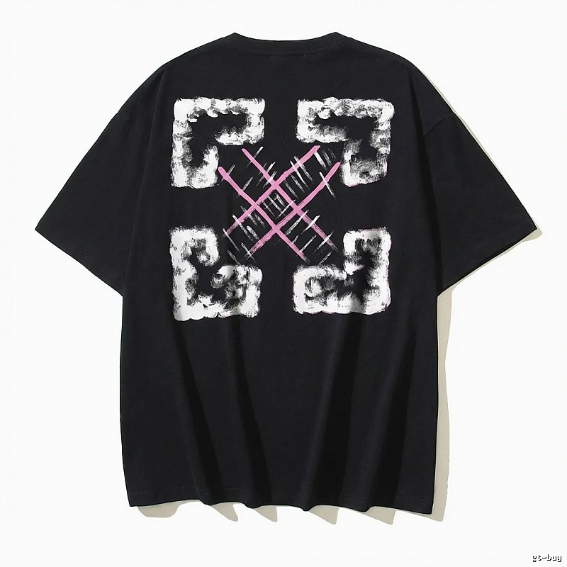 Off-White Trendy Style Black T-shirt