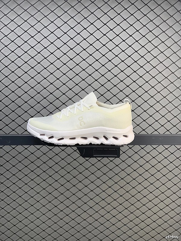 On White and Yellow Cloud Runners Defined by Open Mesh Panels
