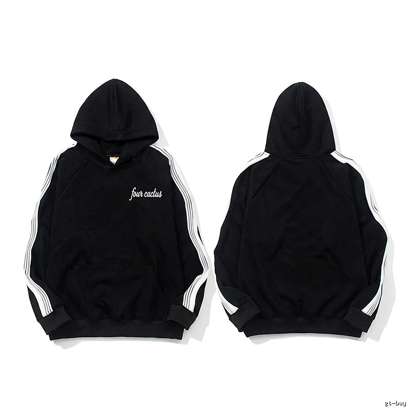 Other black hoodies with side stripes style