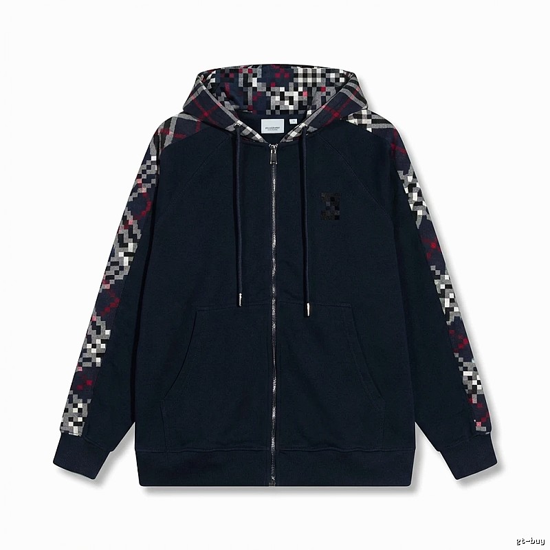 Other checkered patchwork style hoodie